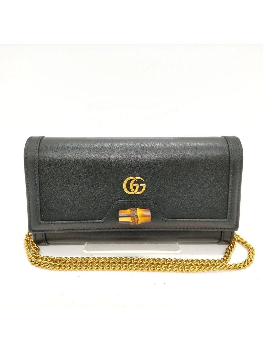 Gucci Long Wallet Black Leather 765-042725